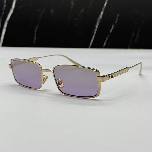 NEW DIOR DIORCANNAGE S2U C0G6 UNISEX GOLD/PURPLE SUNGLASSES - Picture 2 of 10